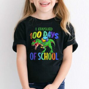 I Crushed 100 Days of School Dinosaur Monster Truck Gift Boy T-Shirt 2 I Crushed 100 Days of School Dinosaur Monster Truck Gift Boy T Shirt 2 2