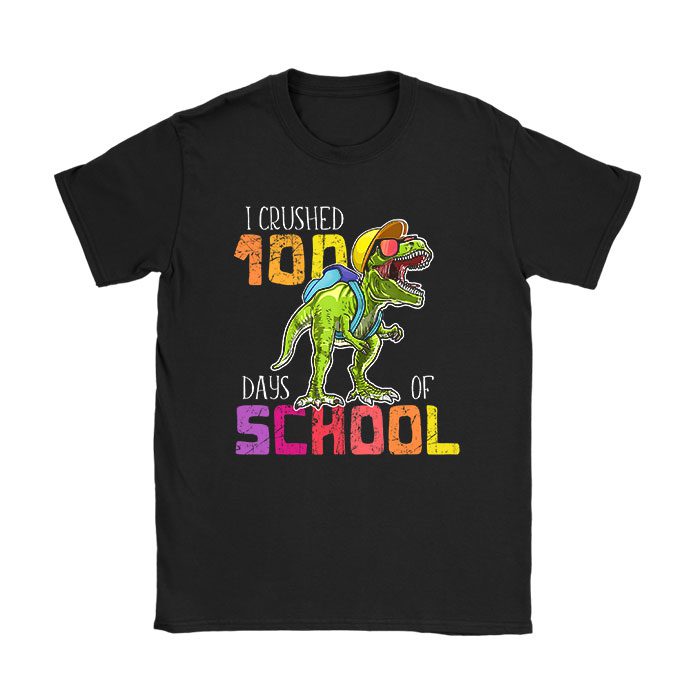 I Crushed 100 Days of School Dinosaur Monster Truck Gift Boy T-Shirt