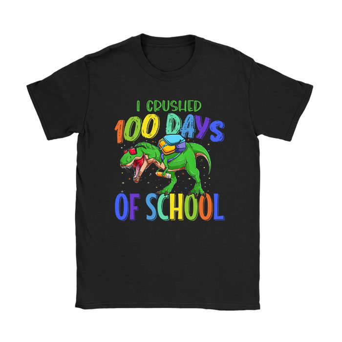 I-Crushed-100-Days-of-School-Dinosaur-Monster-Truck-Gift-Boy-T-Shirt I Crushed 100 Days of School Dinosaur Monster Truck Gift Boy T-Shirt