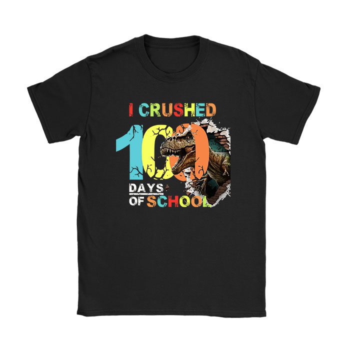 I Crushed 100 Days of School Dinosaur Monster Truck Gift Boy T-Shirt