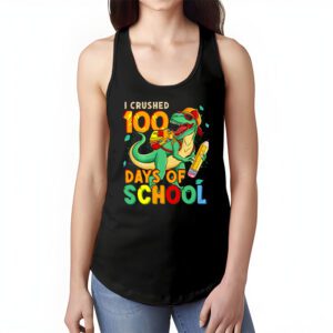 I Crushed 100 Days of School Dinosaur Monster Truck Gift Boy Tank Top 1 4