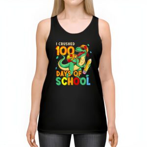 I Crushed 100 Days of School Dinosaur Monster Truck Gift Boy Tank Top 2 4