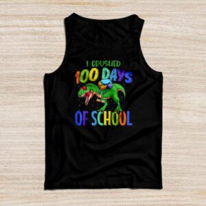 I Crushed 100 Days of School Dinosaur Monster Truck Gift Boy Tank Top
