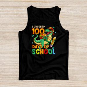 I Crushed 100 Days of School Dinosaur Monster Truck Gift Boy Tank Top