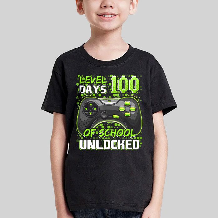 Level 100 Days Of School Unlocked Boys 100th Day Of School T Shirt 1 3