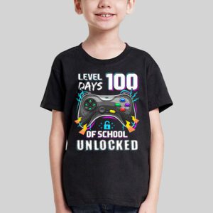 Level 100 Days Of School Unlocked Boys 100th Day Of School T Shirt 1 4