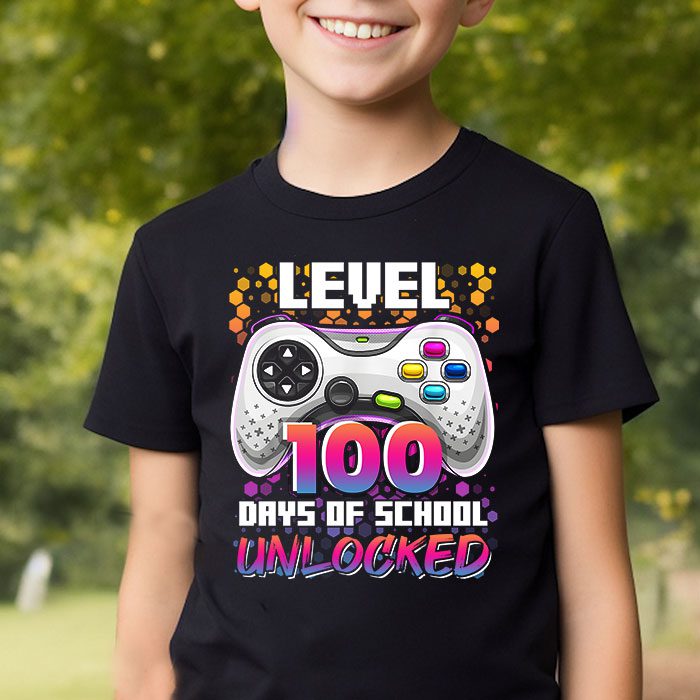 Level 100 Days Of School Unlocked Boys 100th Day Of School T Shirt 2 2