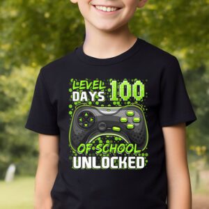 Level 100 Days Of School Unlocked Boys 100th Day Of School T Shirt 2 3