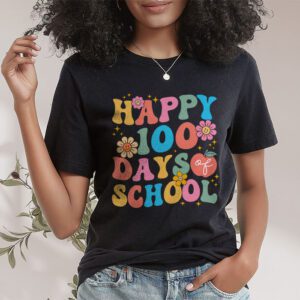 Retro 100 Days of School Teachers Kids Groovy 100th Day T Shirt 1 3