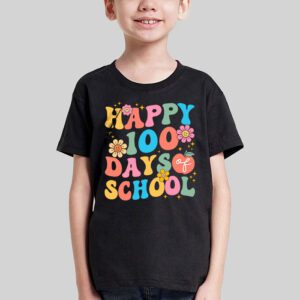 Retro 100 Days of School Teachers Kids Groovy 100th Day T Shirt 3 3