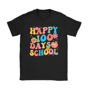 Retro 100 Days of School Teachers Kids Groovy 100th Day T-Shirt