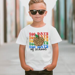 Retro Groovy 100 Days Happy 100th Day Of School Teacher Kids T-Shirt 3 Retro Groovy 100 Days Happy 100th Day Of School Teacher Kids T Shirt 3