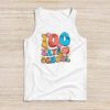 Retro Groovy 100 Days Happy 100th Day Of School Teacher Kids Tank Top