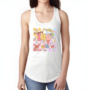 Retro Groovy Happy 100 Days Of School Teacher And Student Tank Top 1 1