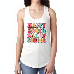 Retro Groovy Happy 100 Days Of School Teacher And Student Tank Top 1