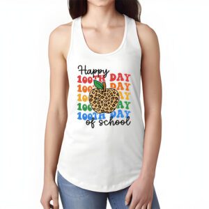 Retro Groovy Happy 100 Days Of School Teacher And Student Tank Top 1 4
