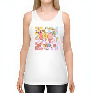 Retro Groovy Happy 100 Days Of School Teacher And Student Tank Top 2 1