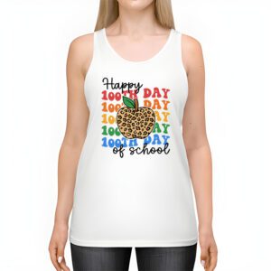 Retro Groovy Happy 100 Days Of School Teacher And Student Tank Top 2 4