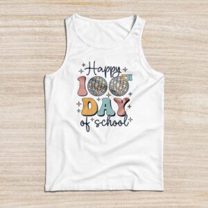 Retro Groovy Happy 100 Days Of School Teacher And Student Tank Top