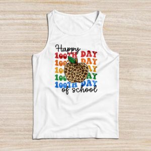 Retro Groovy Happy 100 Days Of School Teacher And Student Tank Top