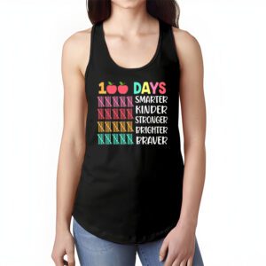 Smarter Kinder Stronger Brighter 100 Days Of School Tank Top 1 3