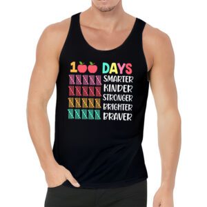 Smarter Kinder Stronger Brighter 100 Days Of School Tank Top 3 3