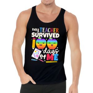 Teacher Survived 100 Days Of Me For 100th Day School Student Tank Top 3 2