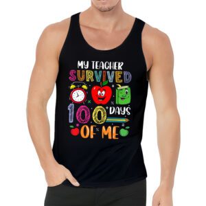 Teacher Survived 100 Days Of Me For 100th Day School Student Tank Top 3 4