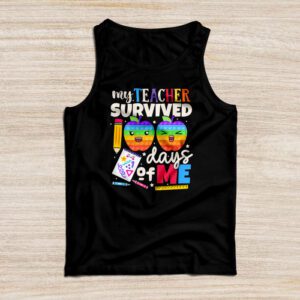 Teacher Survived 100 Days Of Me For 100th Day School Student Tank Top