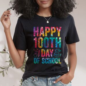 Tie Dye Happy 100th Day Of School Teachers Students Kids T Shirt 1 1
