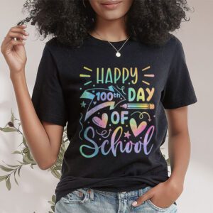 Tie Dye Happy 100th Day Of School Teachers Students Kids T-Shirt 1 Tie Dye Happy 100th Day Of School Teachers Students Kids T Shirt 1
