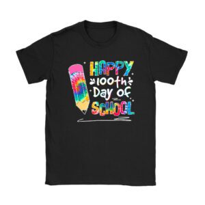 Tie Dye Happy 100th Day Of School Teachers Students Kids T-Shirt