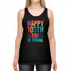 Tie Dye Happy 100th Day Of School Teachers Students Kids Tank Top 2 1