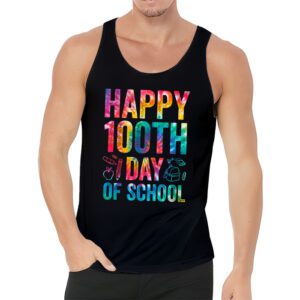 Tie Dye Happy 100th Day Of School Teachers Students Kids Tank Top 3 1