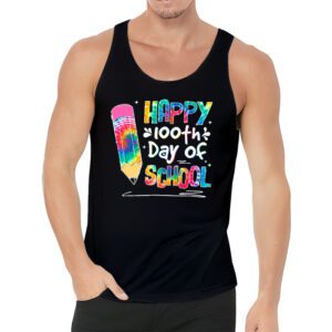 Tie Dye Happy 100th Day Of School Teachers Students Kids Tank Top 3 2