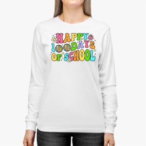 100 Days 100th Day Of School For Girls Boys Teacher Longsleeve Tee 2 1