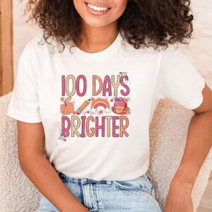 100 Days Brighter Happy 100 Days Of School Teachers Kids T Shirt 1 26