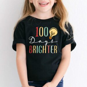 100 Days Brighter Happy 100 Days Of School Teachers Kids T Shirt 2 23