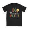 100 Days Brighter Happy 100 Days Of School Teachers Kids T-Shirt
