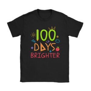 100 Days Brighter Happy 100 Days Of School Teachers Kids T-Shirt