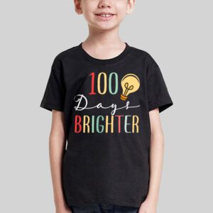 100 Days Brighter Happy 100 Days Of School Teachers Kids T Shirt 3 23