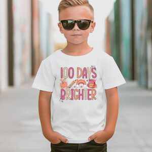 100 Days Brighter Happy 100 Days Of School Teachers Kids T Shirt 3 26