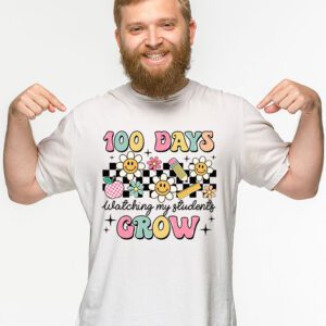 100 Days Growing Boho Flowers Teacher 100th Day of School T Shirt 2 4