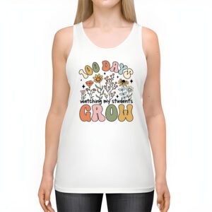 100 Days Growing Boho Flowers Teacher 100th Day of School Tank Top 2 1