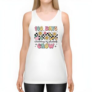 100 Days Growing Boho Flowers Teacher 100th Day of School Tank Top 2 4