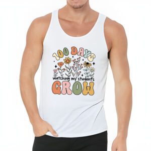 100 Days Growing Boho Flowers Teacher 100th Day of School Tank Top 3 1