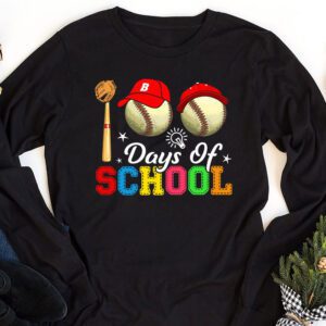 100 Days Of School Baseball 100th Day Kids Boys Longsleeve Tee 1 3