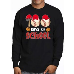 100 Days Of School Baseball 100th Day Kids Boys Longsleeve Tee 3 1