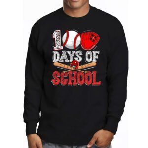 100 Days Of School Baseball 100th Day Kids Boys Longsleeve Tee 3 2