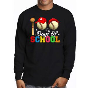 100 Days Of School Baseball 100th Day Kids Boys Longsleeve Tee 3 3